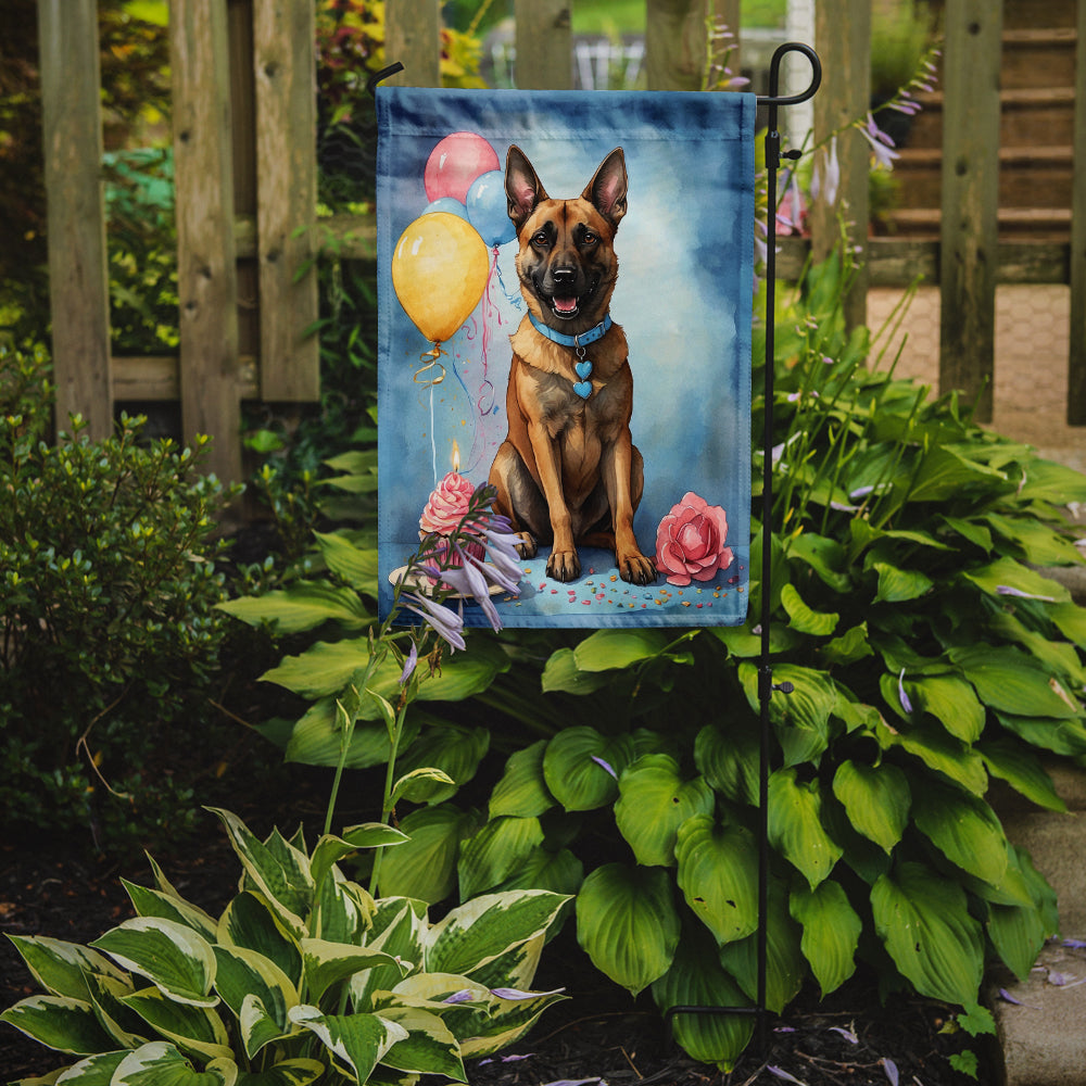 Belgian Malinois Happy Birthday Garden Flag