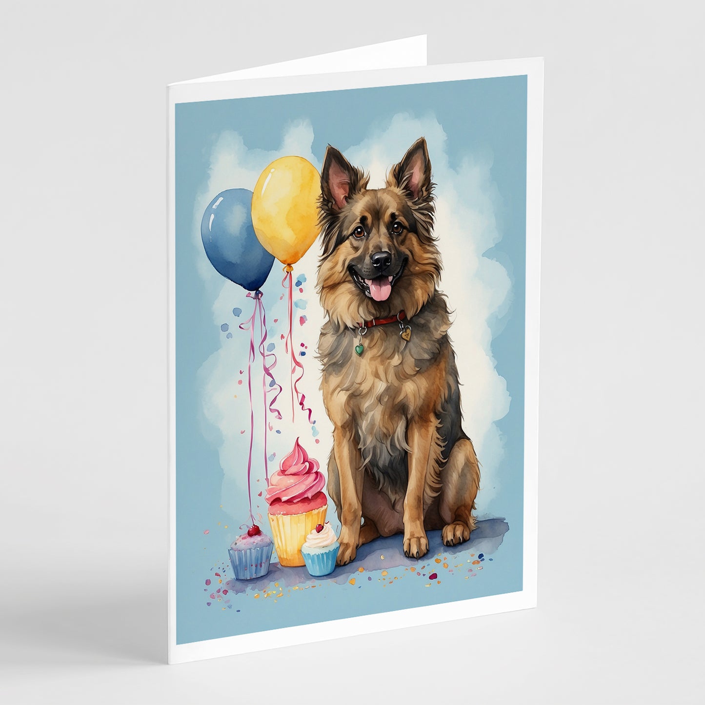 Buy this Belgian Tervuren Happy Birthday Greeting Cards Pack of 8