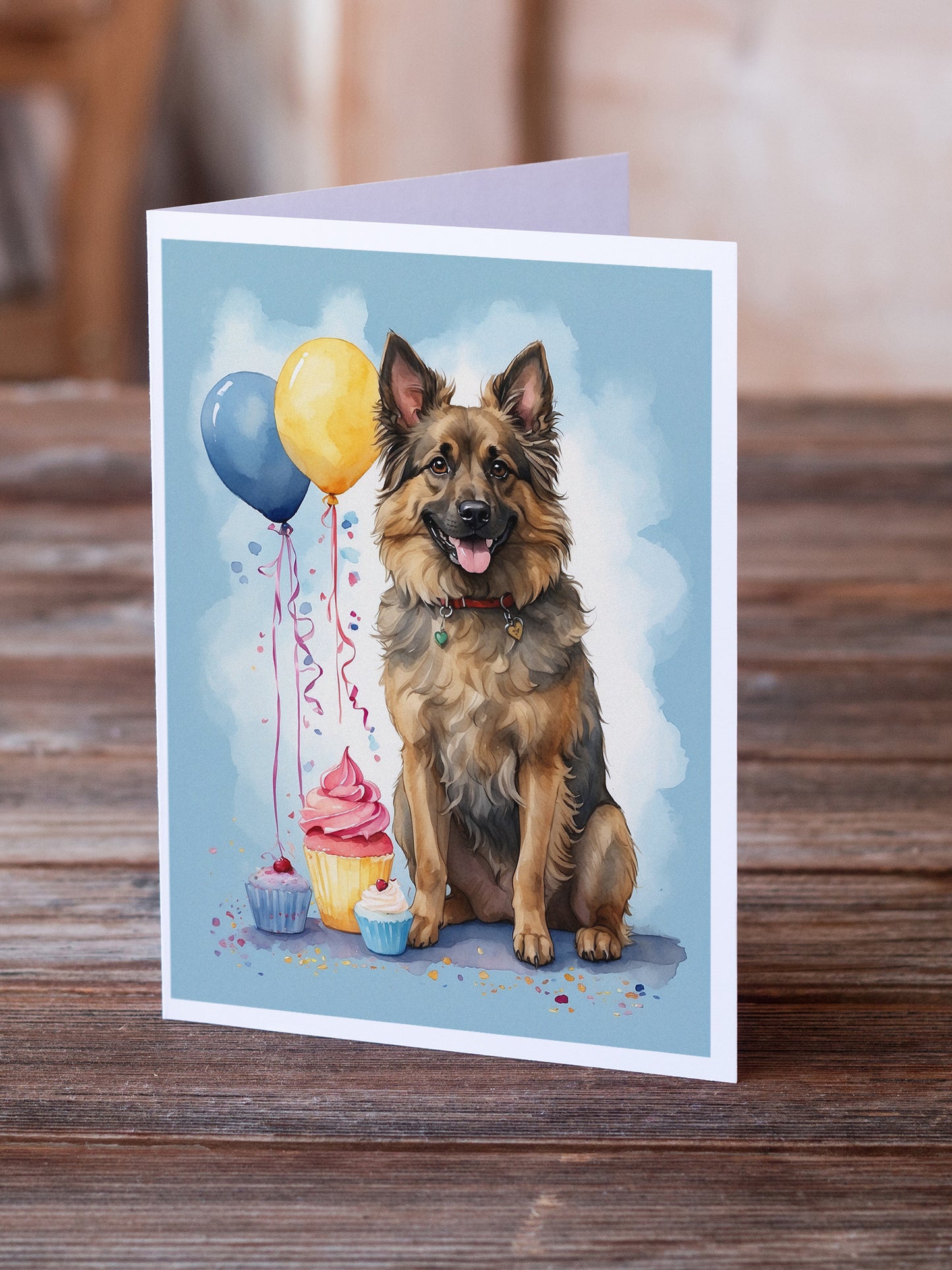 Belgian Tervuren Happy Birthday Greeting Cards Pack of 8