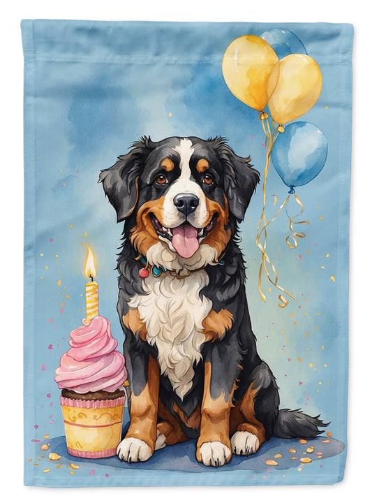 Buy this Bernese Mountain Dog Happy Birthday Garden Flag
