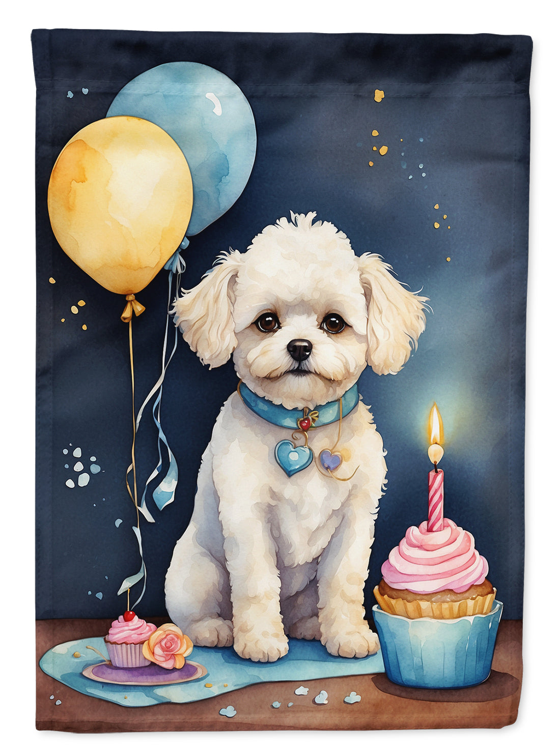 Buy this Bichon Frise Happy Birthday House Flag