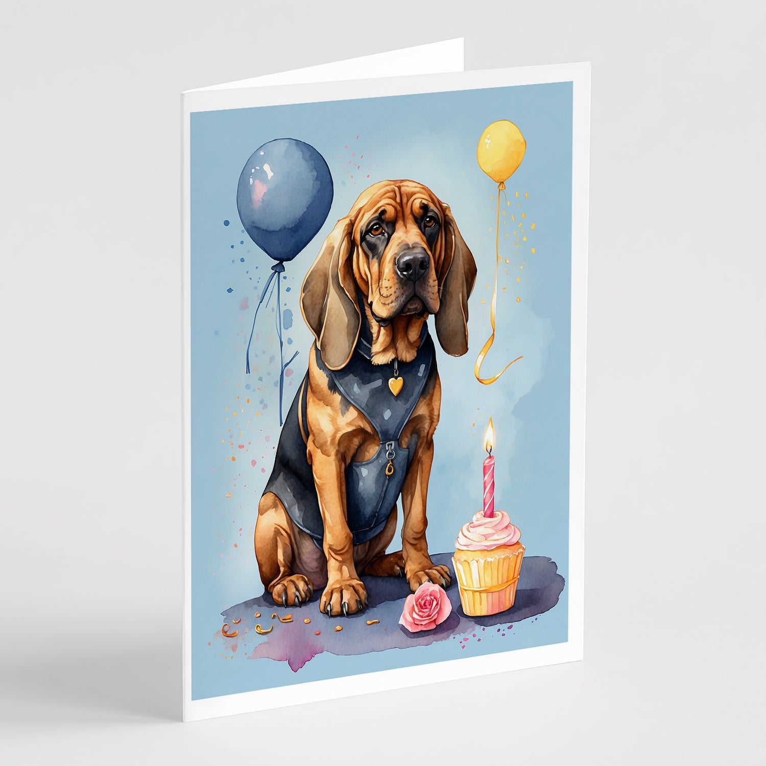 Buy this Bloodhound Happy Birthday Greeting Cards Pack of 8