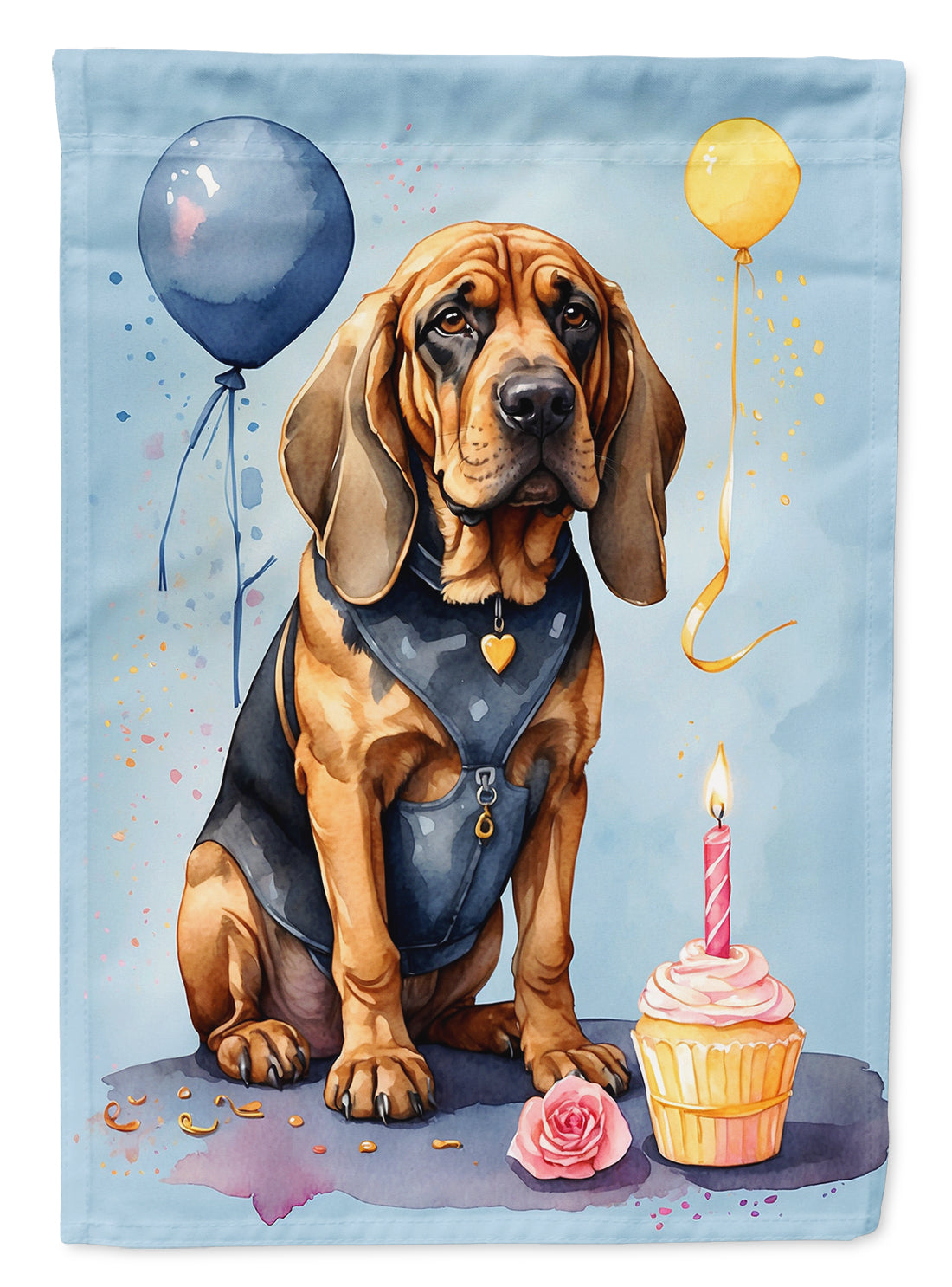 Buy this Bloodhound Happy Birthday Garden Flag