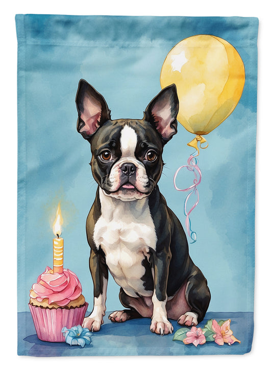 Buy this Boston Terrier Happy Birthday House Flag