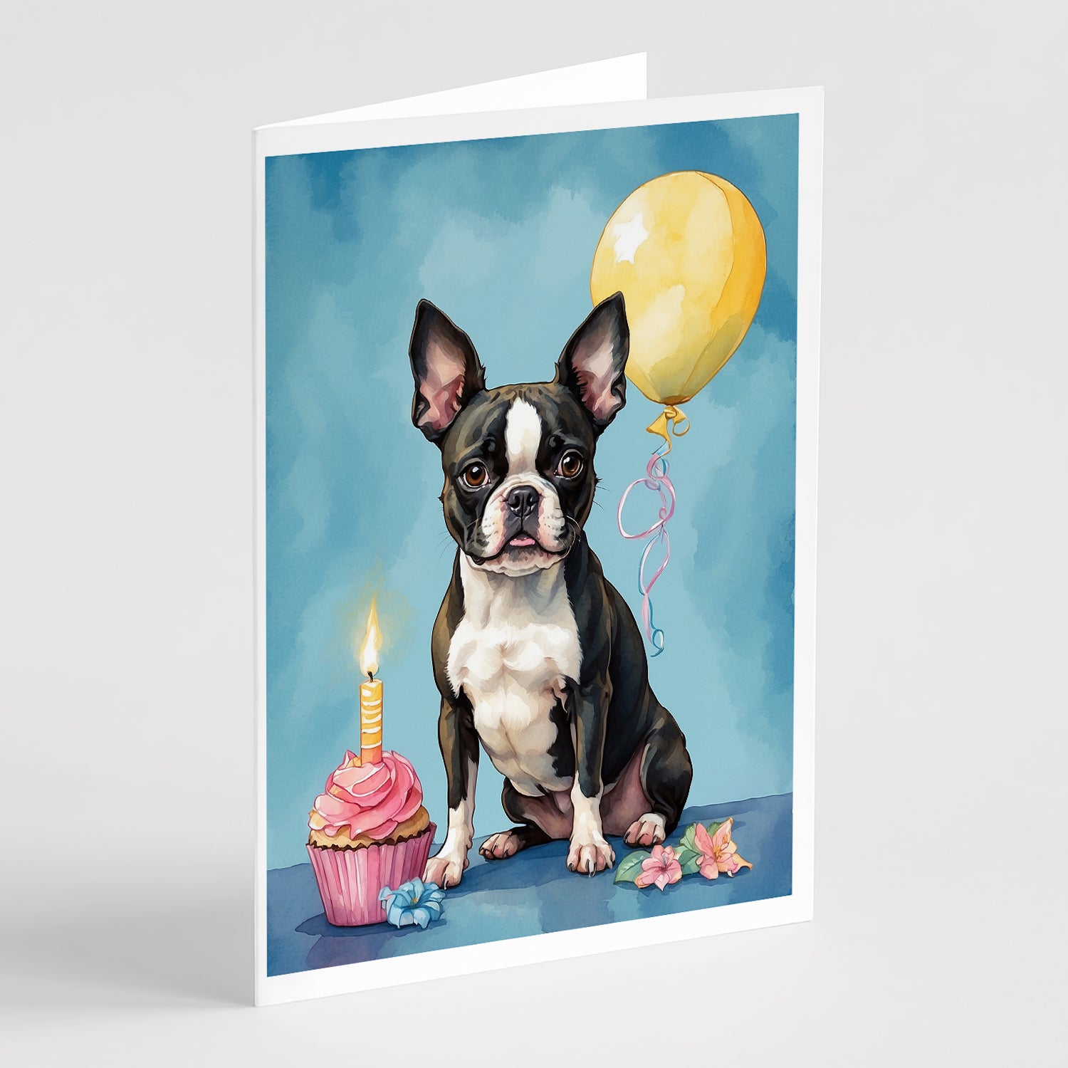 Buy this Boston Terrier Happy Birthday Greeting Cards Pack of 8