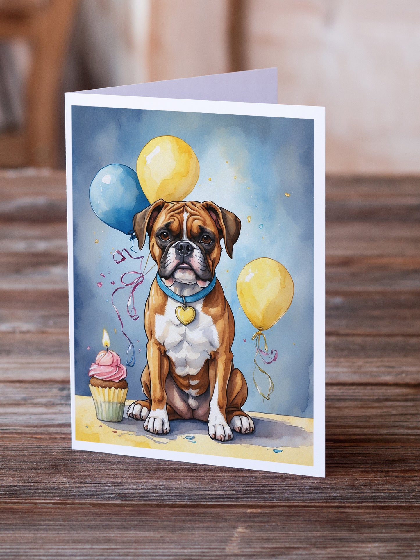 Boxer Happy Birthday Greeting Cards Pack of 8