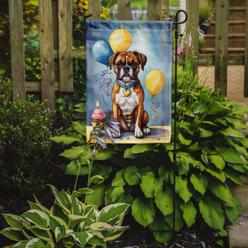 Boxer Happy Birthday Garden Flag