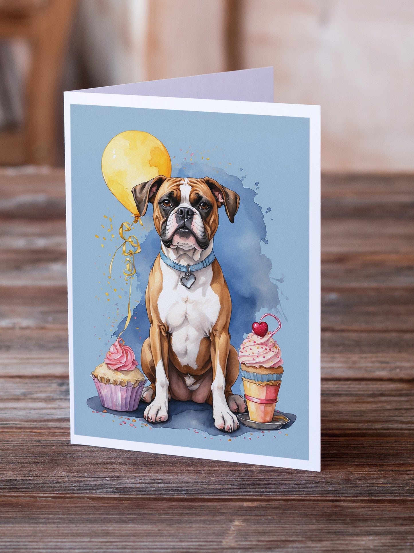 Boxer Happy Birthday Greeting Cards Pack of 8