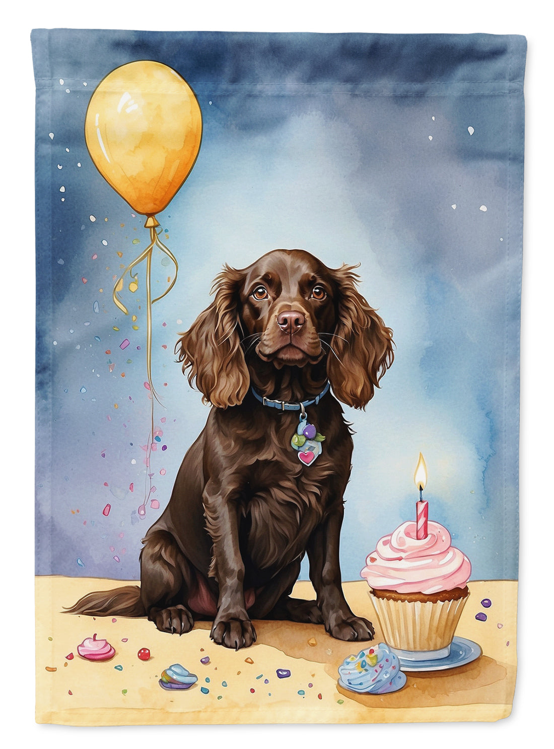 Buy this Boykin Spaniel Happy Birthday House Flag