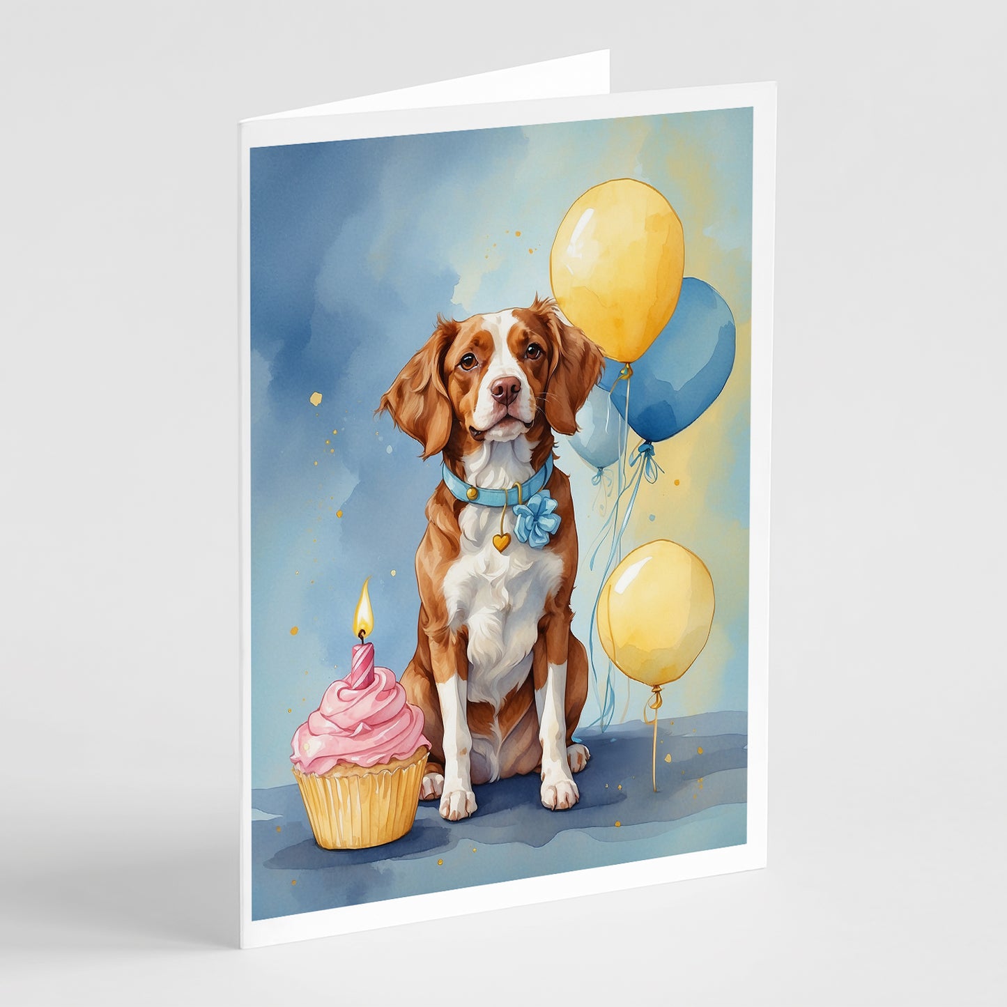 Buy this Brittany Spaniel Happy Birthday Greeting Cards Pack of 8