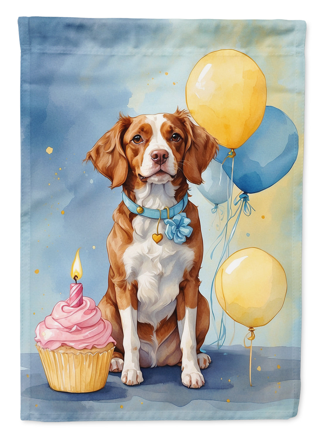 Buy this Brittany Spaniel Happy Birthday Garden Flag