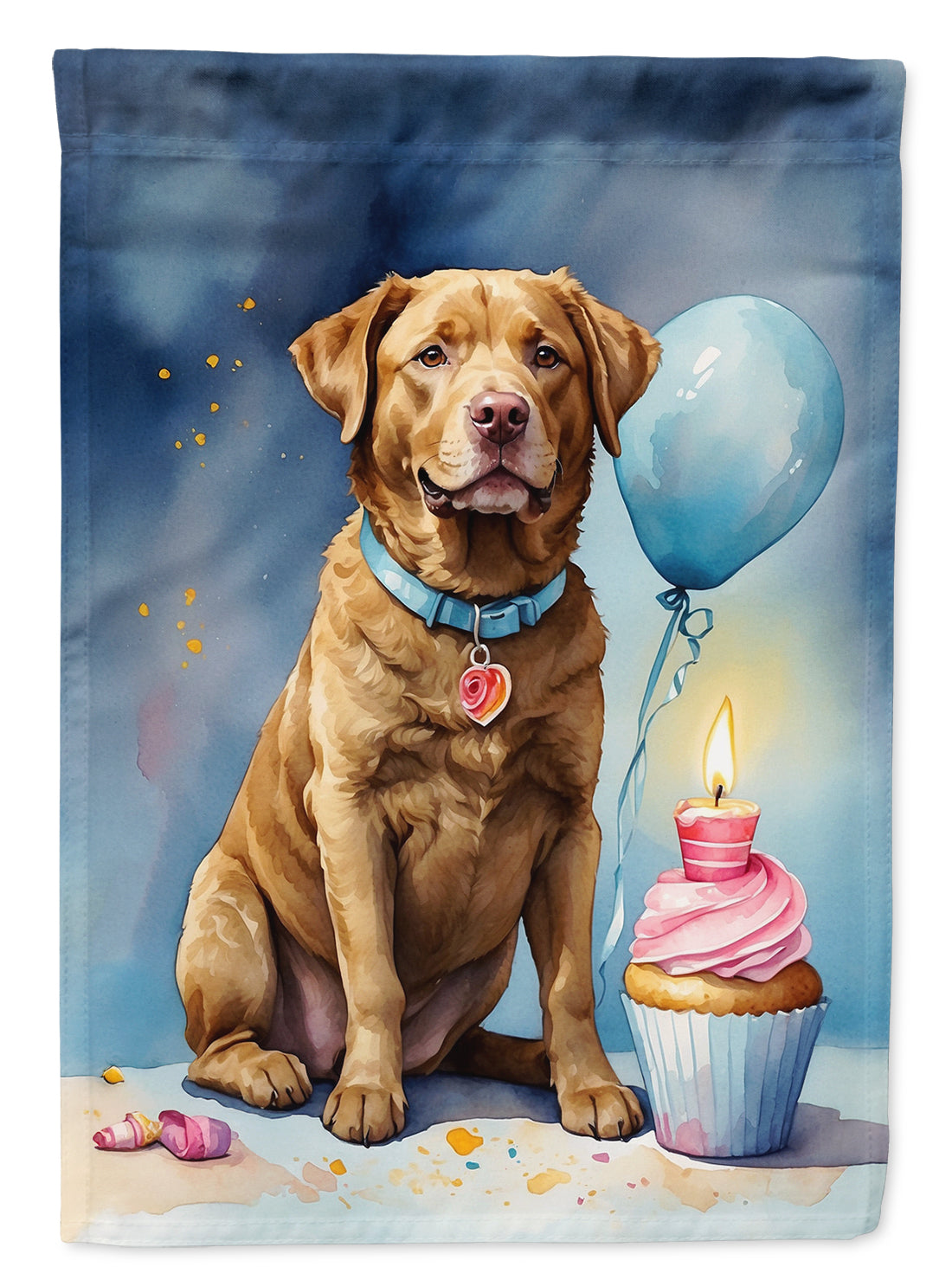 Buy this Chesapeake Bay Retriever Happy Birthday Garden Flag