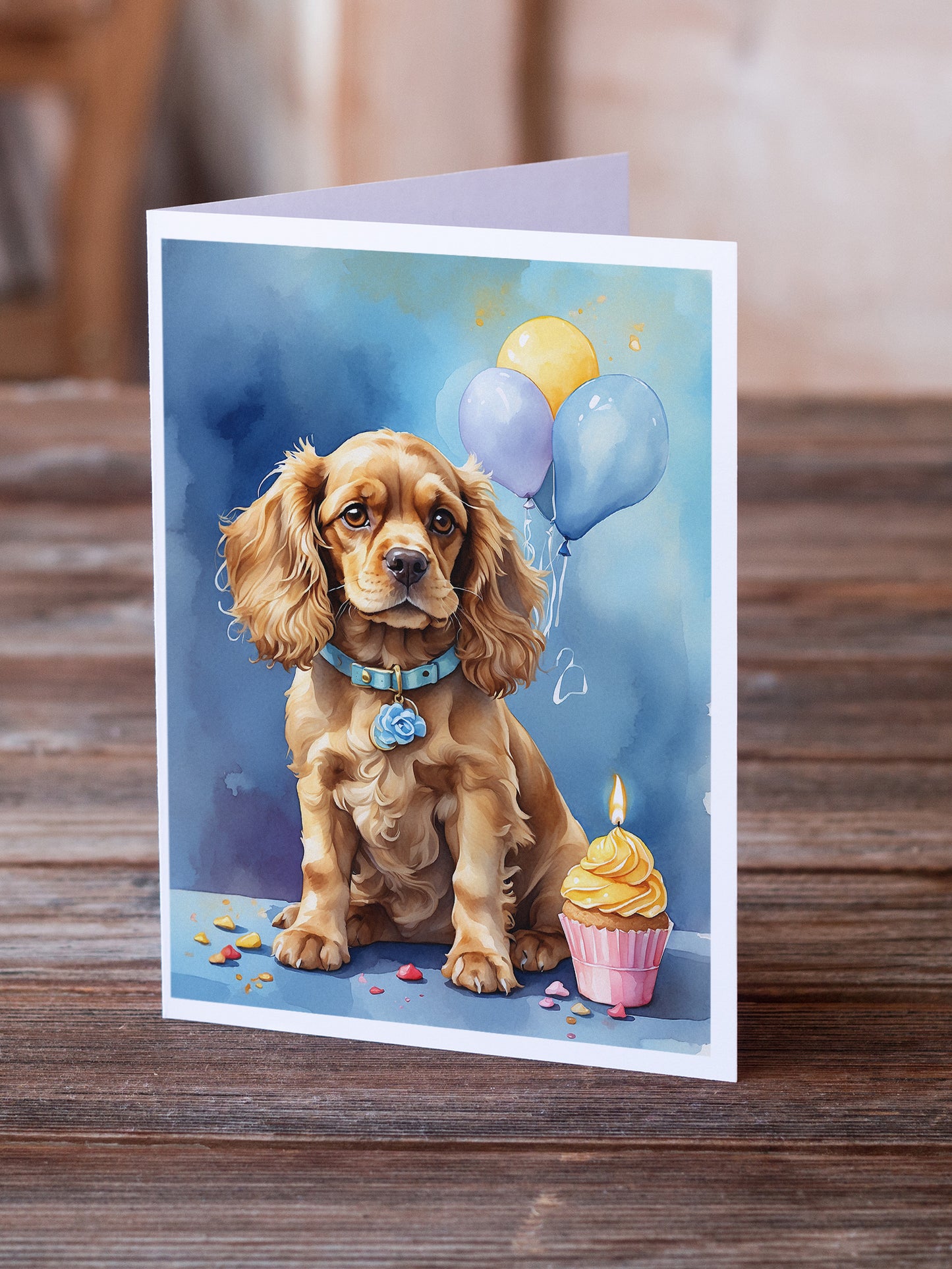 Cocker Spaniel Happy Birthday Greeting Cards Pack of 8