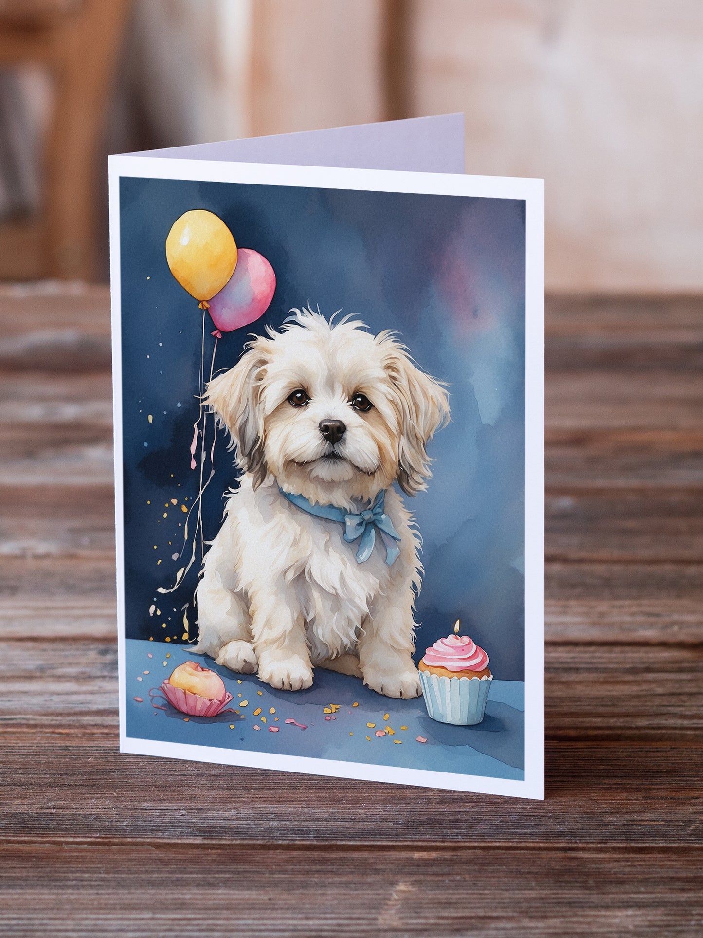 Coton De Tulear Happy Birthday Greeting Cards Pack of 8