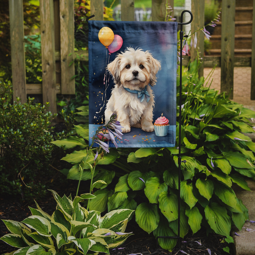 Coton De Tulear Happy Birthday Garden Flag