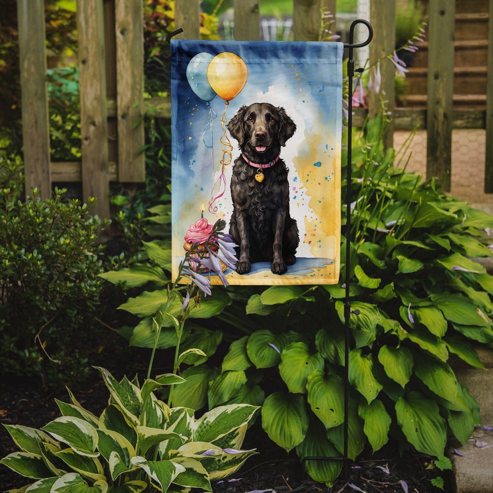 Curly Coated Retriever Happy Birthday Garden Flag