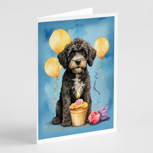 Buy this Portuguese Water Dog Happy Birthday Greeting Cards Pack of 8