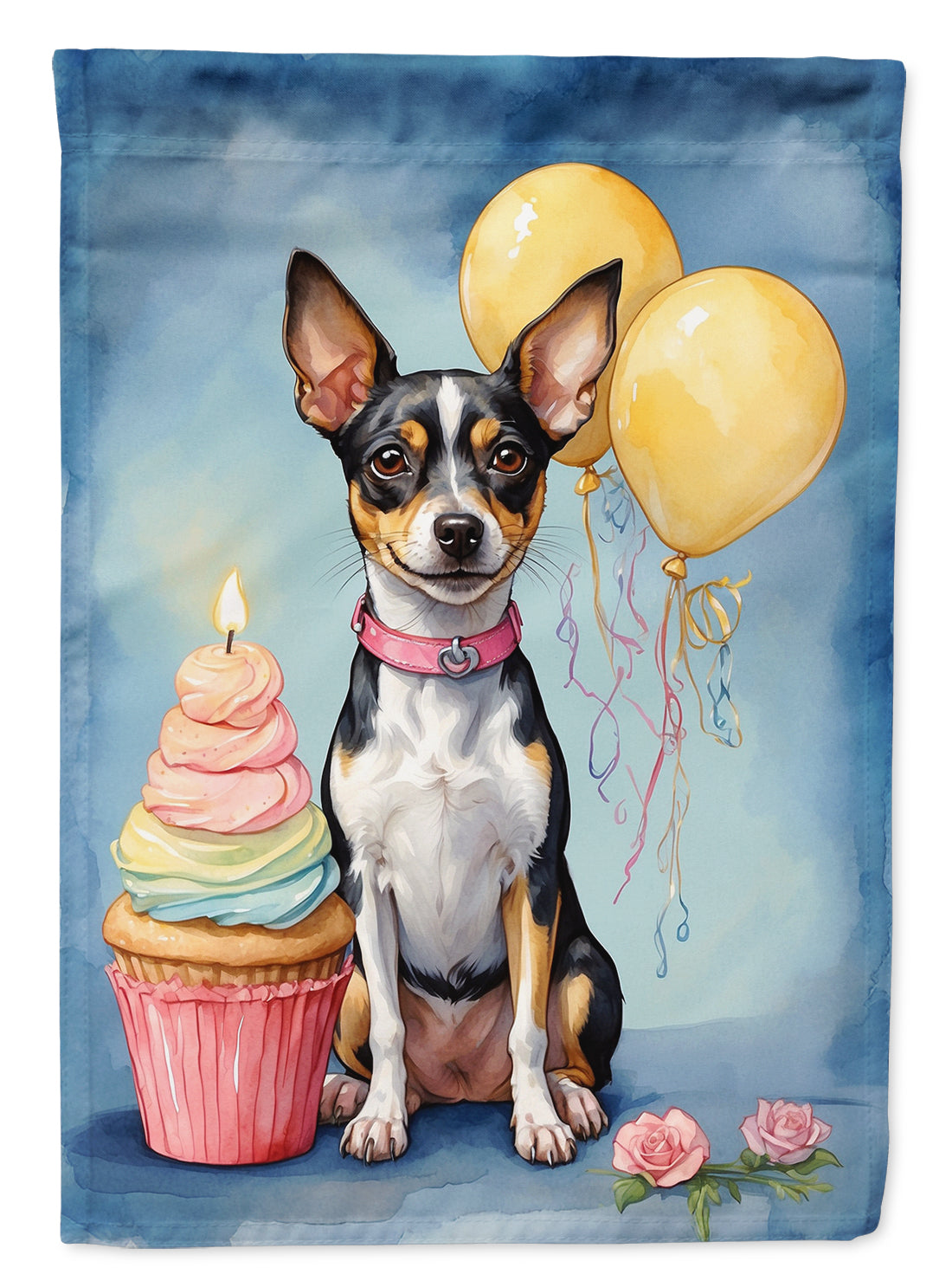 Buy this Rat Terrier Happy Birthday House Flag