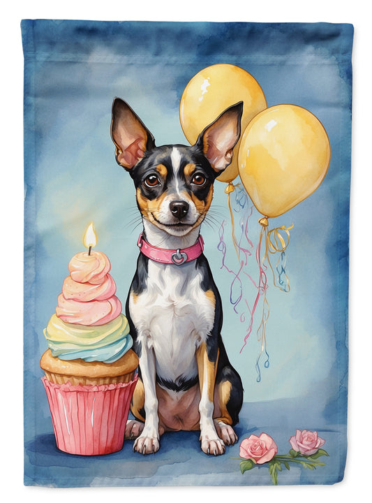 Buy this Rat Terrier Happy Birthday Garden Flag