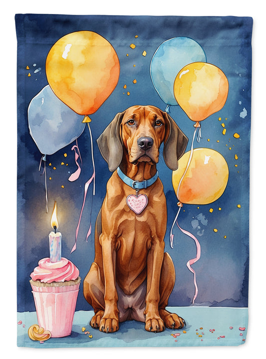Buy this Redbone Coonhound Happy Birthday Garden Flag