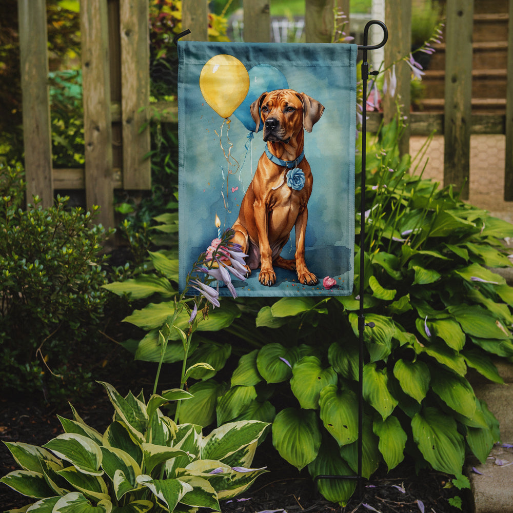 Rhodesian Ridgeback Happy Birthday Garden Flag
