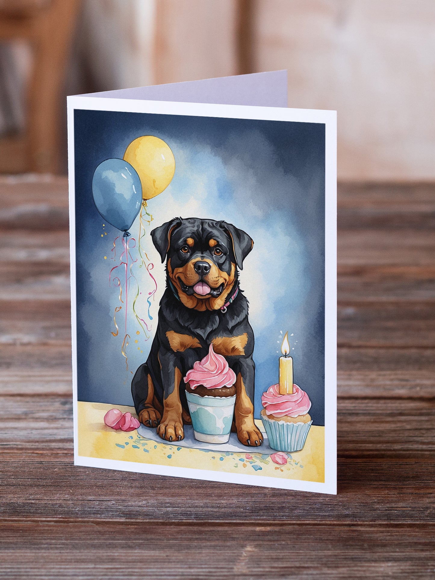 Rottweiler Happy Birthday Greeting Cards Pack of 8