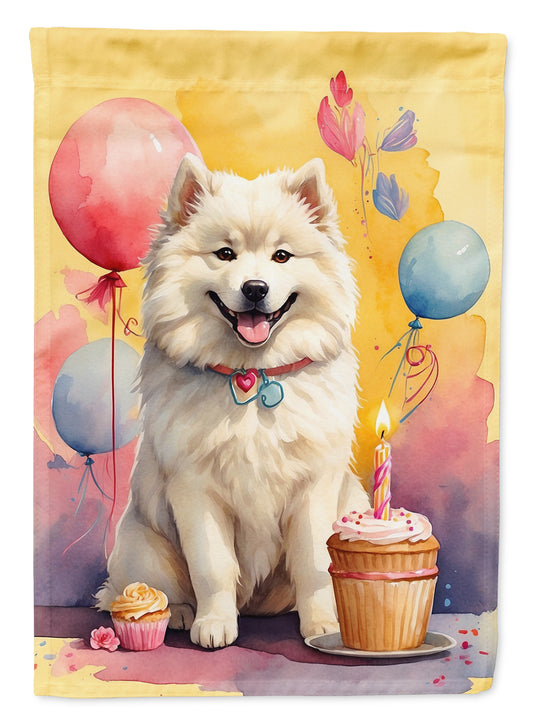 Buy this Samoyed Happy Birthday House Flag