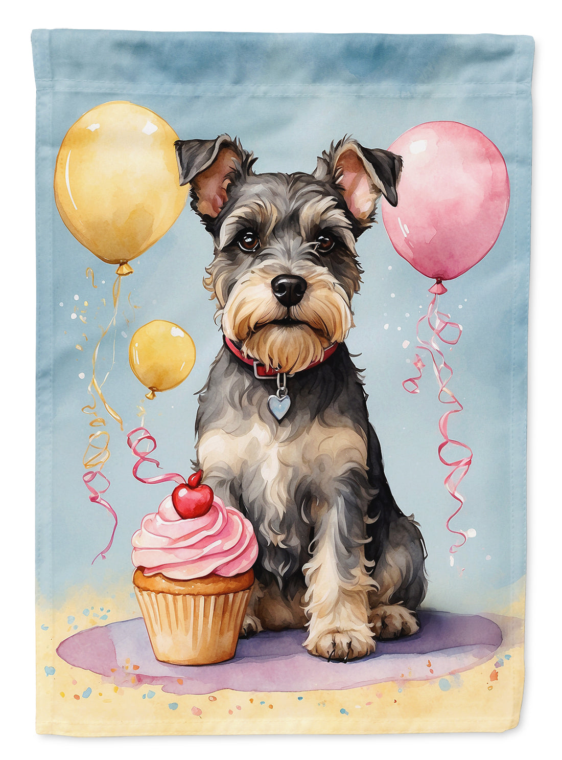 Buy this Schnauzer Happy Birthday Garden Flag