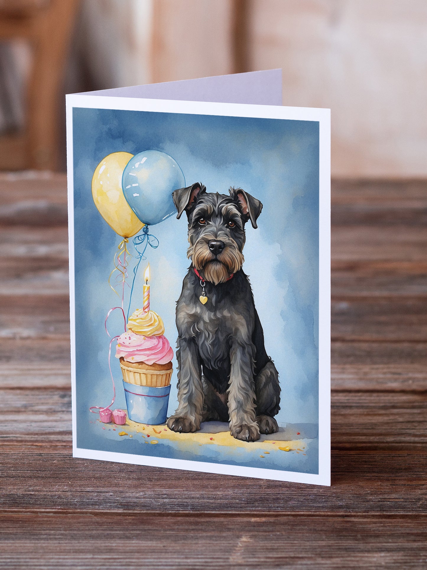 Schnauzer Happy Birthday Greeting Cards Pack of 8