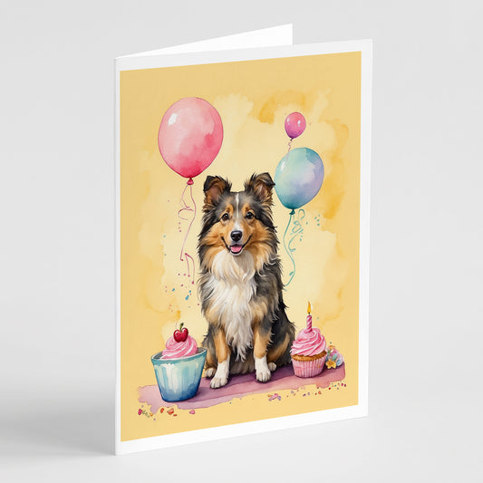 Buy this Sheltie Happy Birthday Greeting Cards Pack of 8