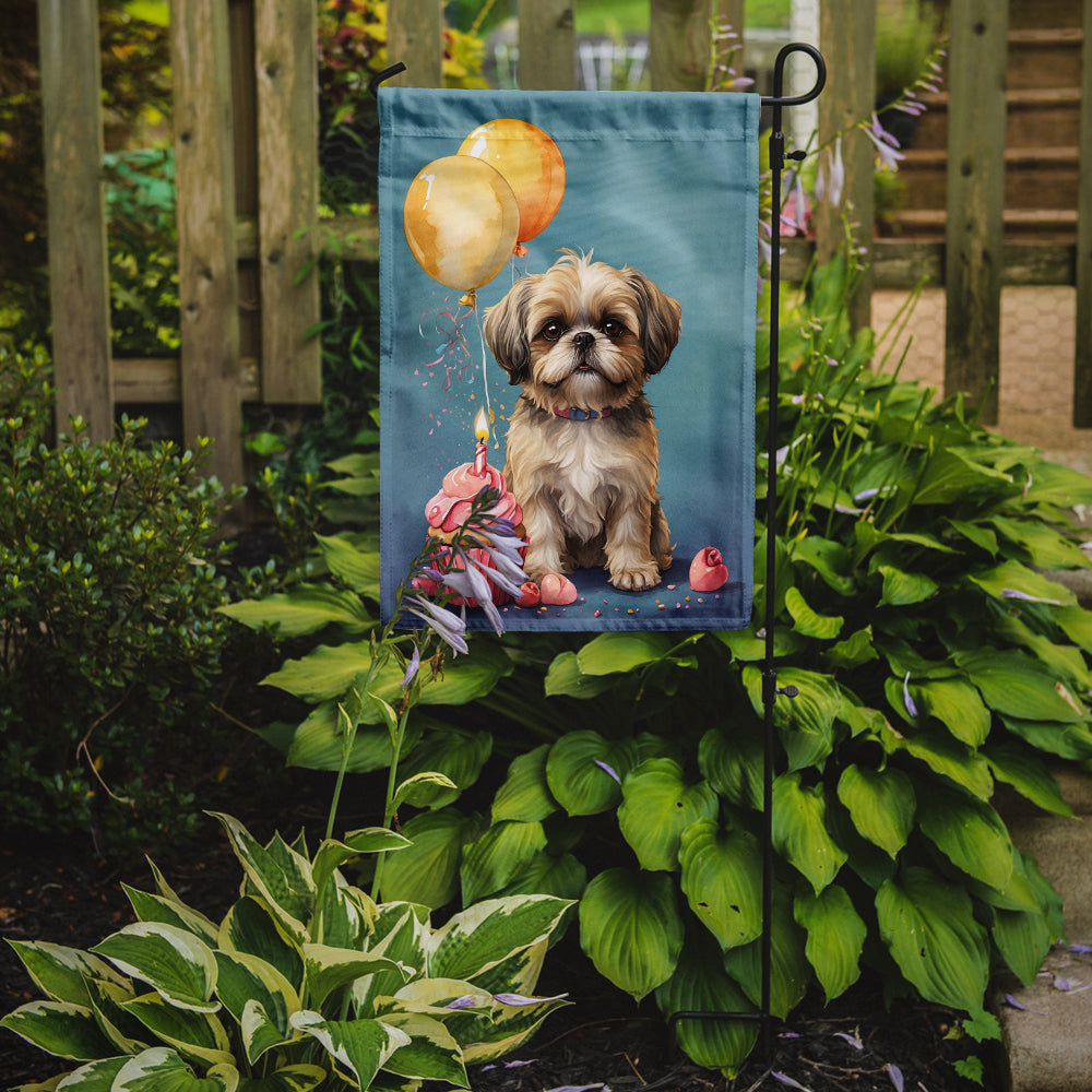 Shih Tzu Happy Birthday Garden Flag