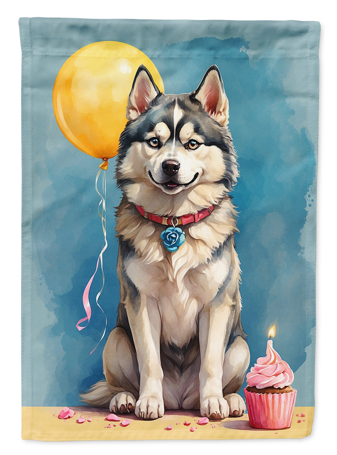 Buy this Siberian Husky Happy Birthday Garden Flag