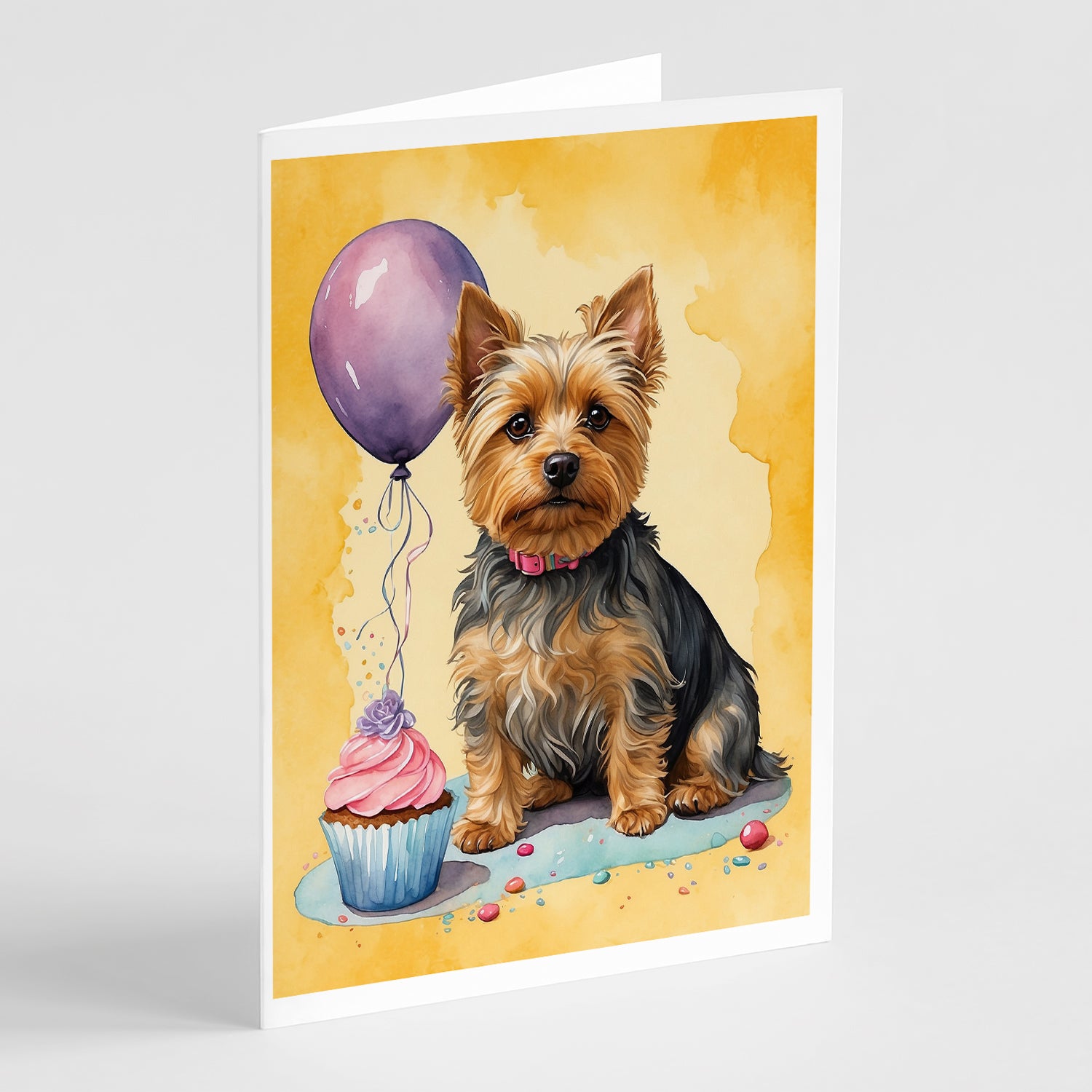 Buy this Silky Terrier Happy Birthday Greeting Cards Pack of 8