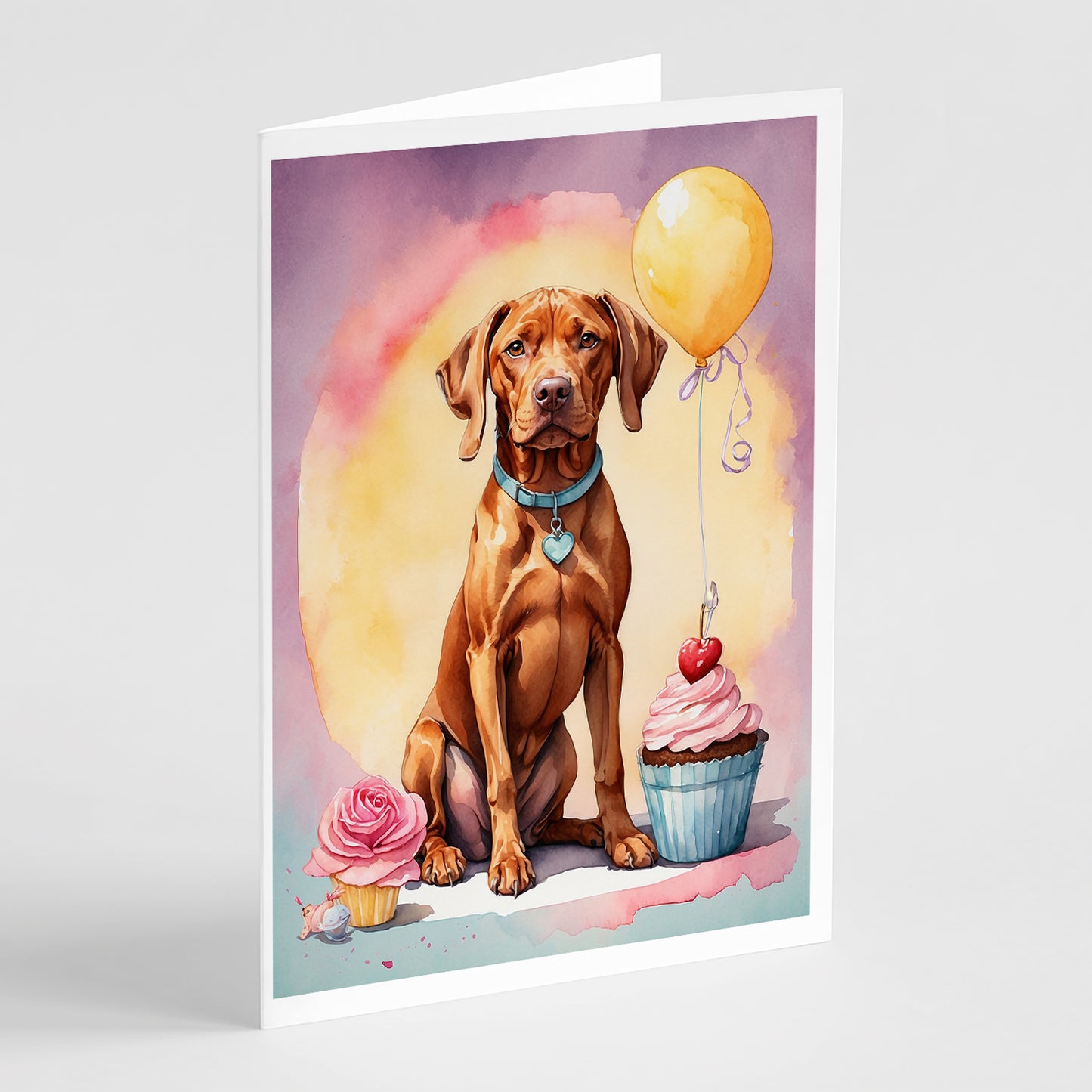 Buy this Vizsla Happy Birthday Greeting Cards Pack of 8
