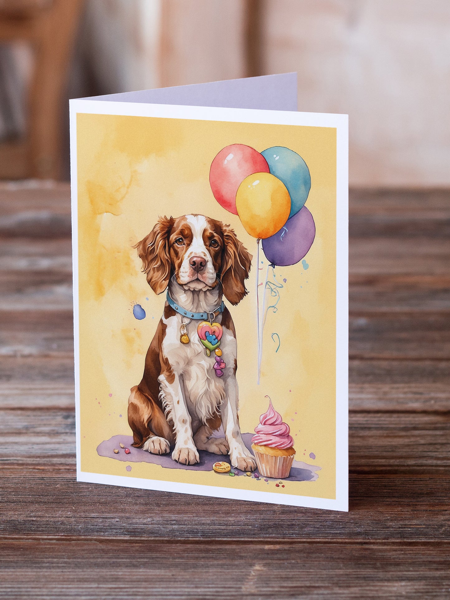 Welsh Springer Spaniel Happy Birthday Greeting Cards Pack of 8