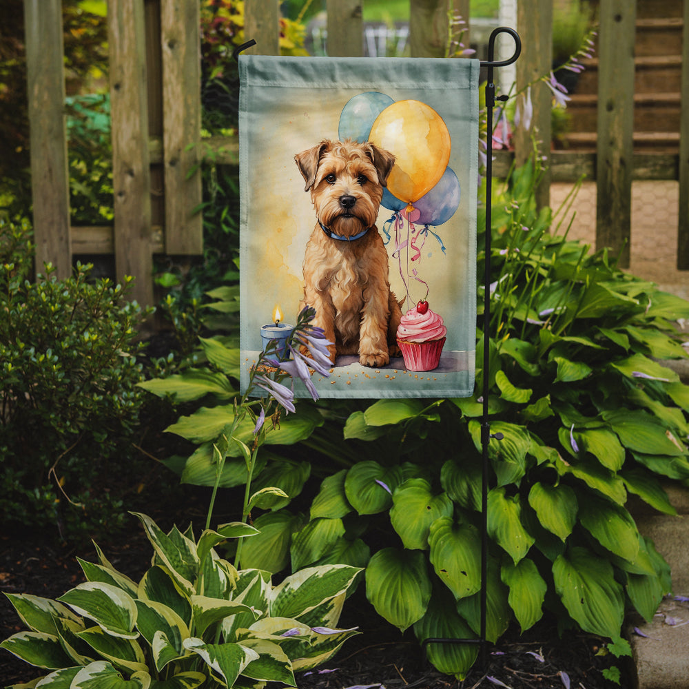 Wheaten Terrier Happy Birthday Garden Flag