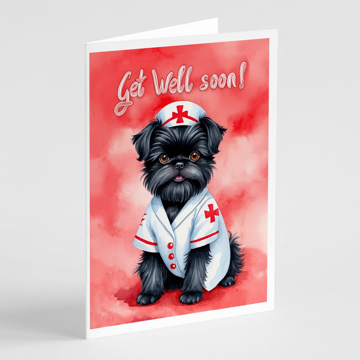 Buy this Affenpinscher Get Well Soon Greeting Cards Pack of 8