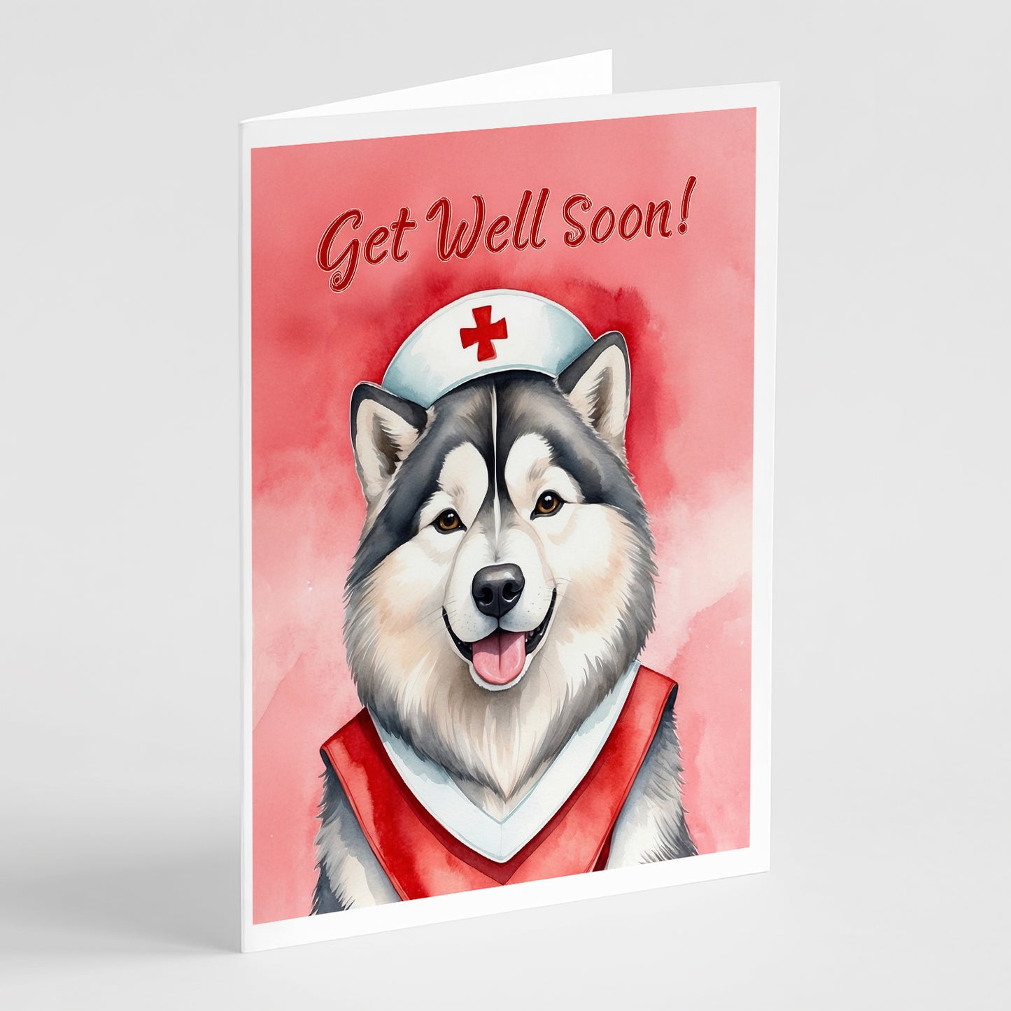 Buy this Alaskan Malamute Get Well Soon Greeting Cards Pack of 8