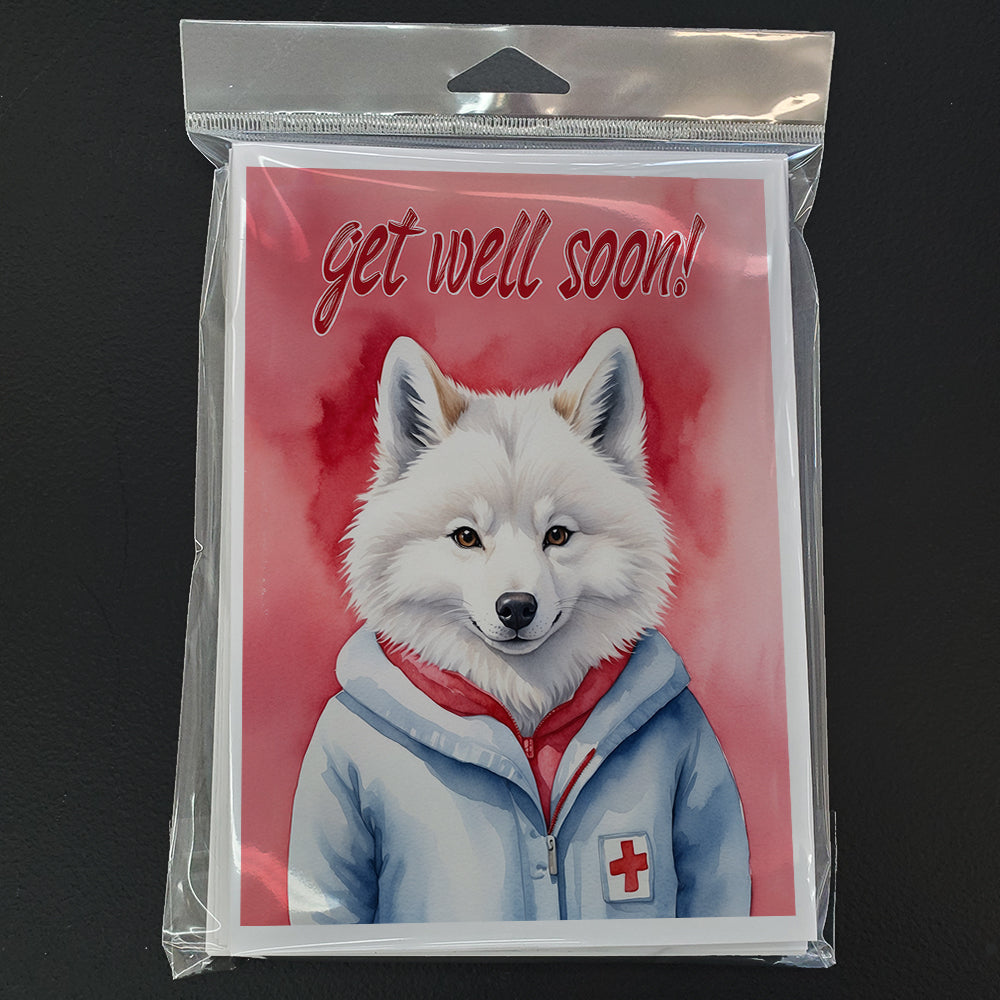 American Eskimo Get Well Soon Greeting Cards Pack of 8