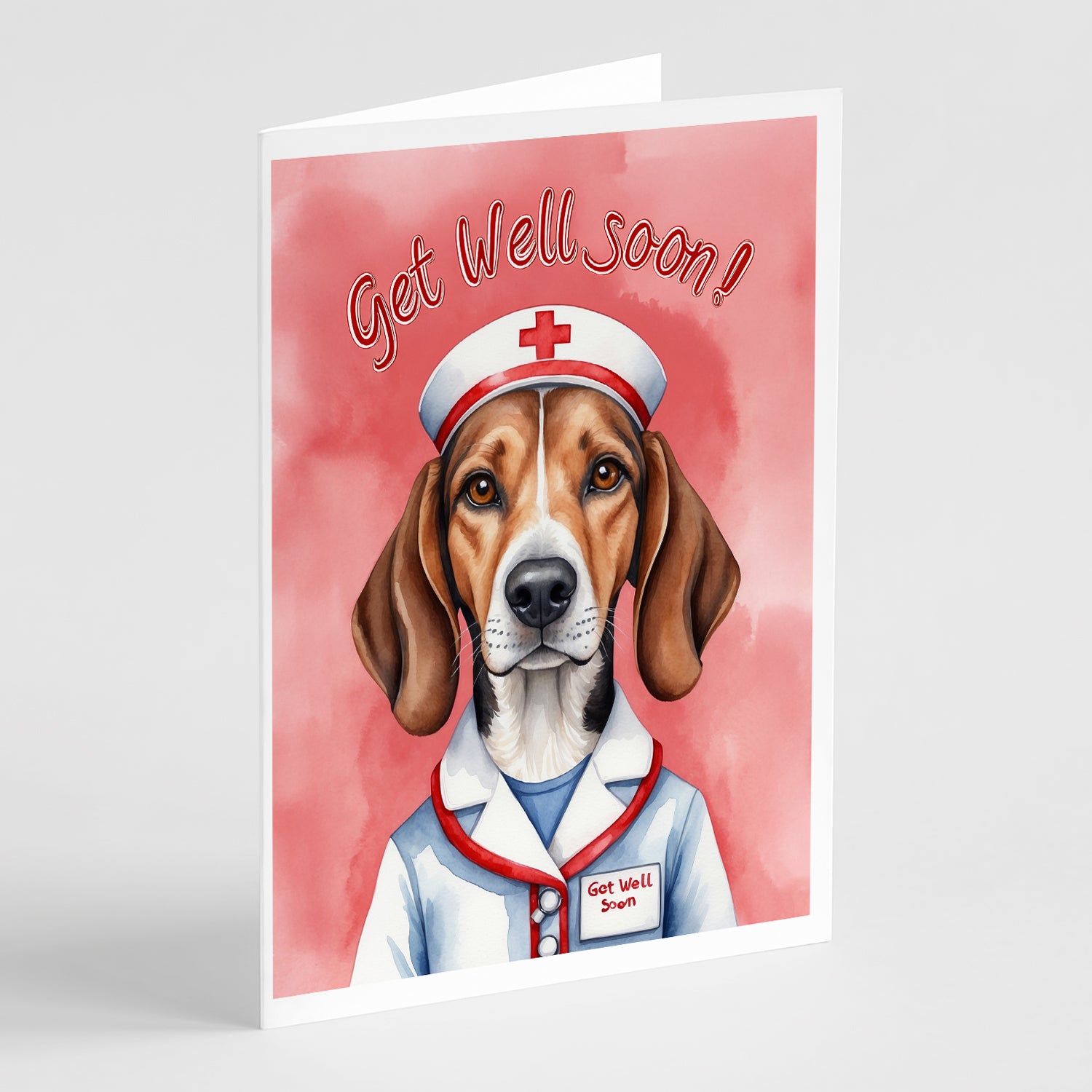 Buy this American Foxhound Get Well Soon Greeting Cards Pack of 8