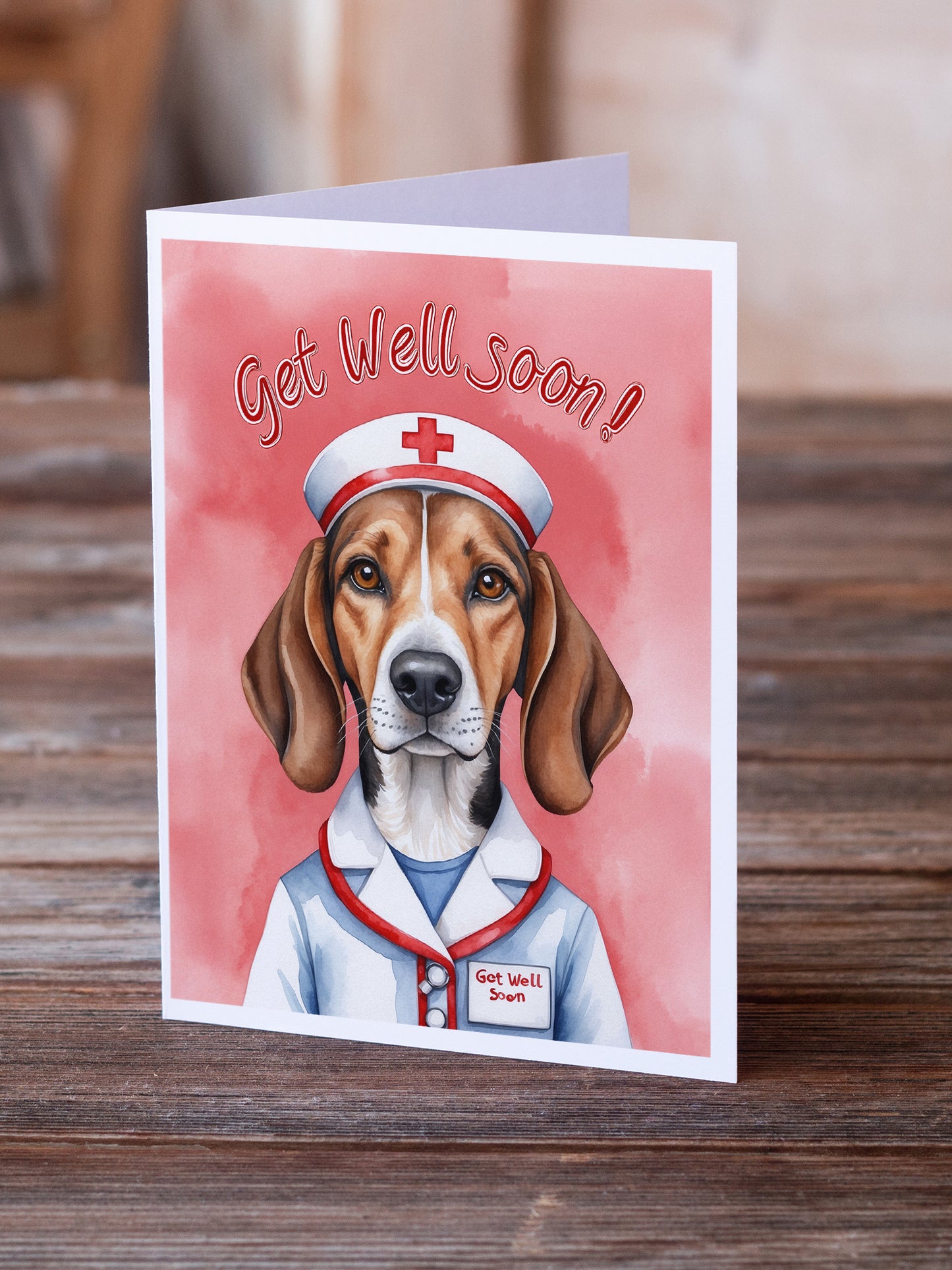 American Foxhound Get Well Soon Greeting Cards Pack of 8