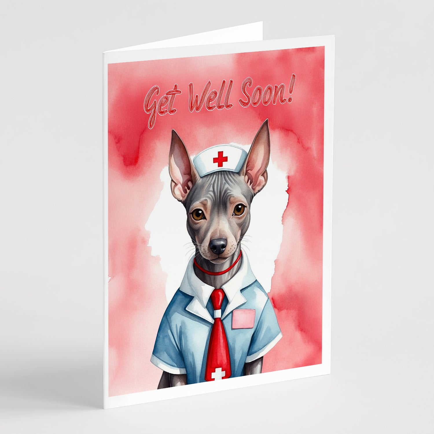 Buy this American Hairless Terrier Get Well Soon Greeting Cards Pack of 8