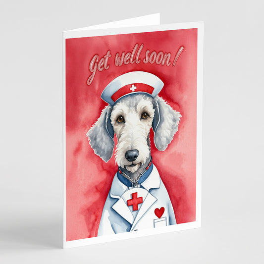 Buy this Bedlington Terrier Get Well Soon Greeting Cards Pack of 8