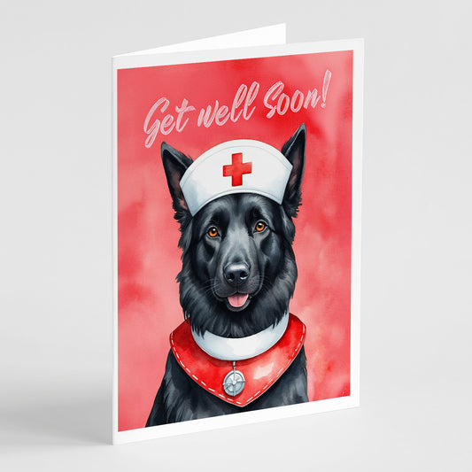 Buy this Belgian Sheepdog Get Well Soon Greeting Cards Pack of 8