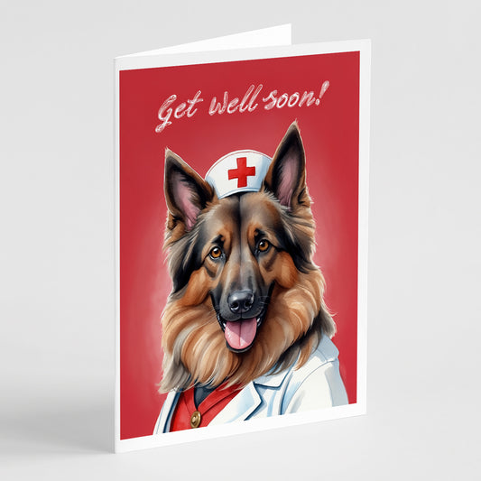 Buy this Belgian Tervuren Get Well Soon Greeting Cards Pack of 8