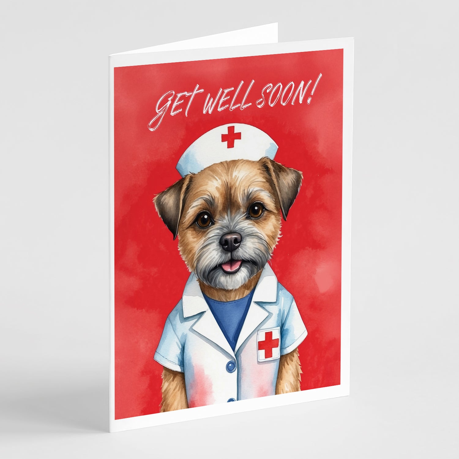 Buy this Border Terrier Get Well Soon Greeting Cards Pack of 8