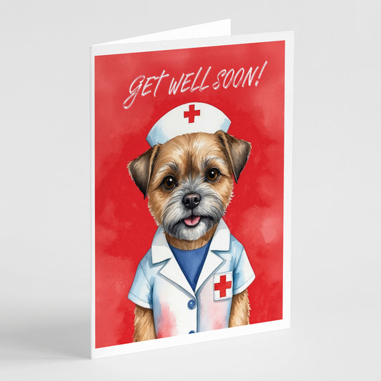 Buy this Border Terrier Get Well Soon Greeting Cards Pack of 8