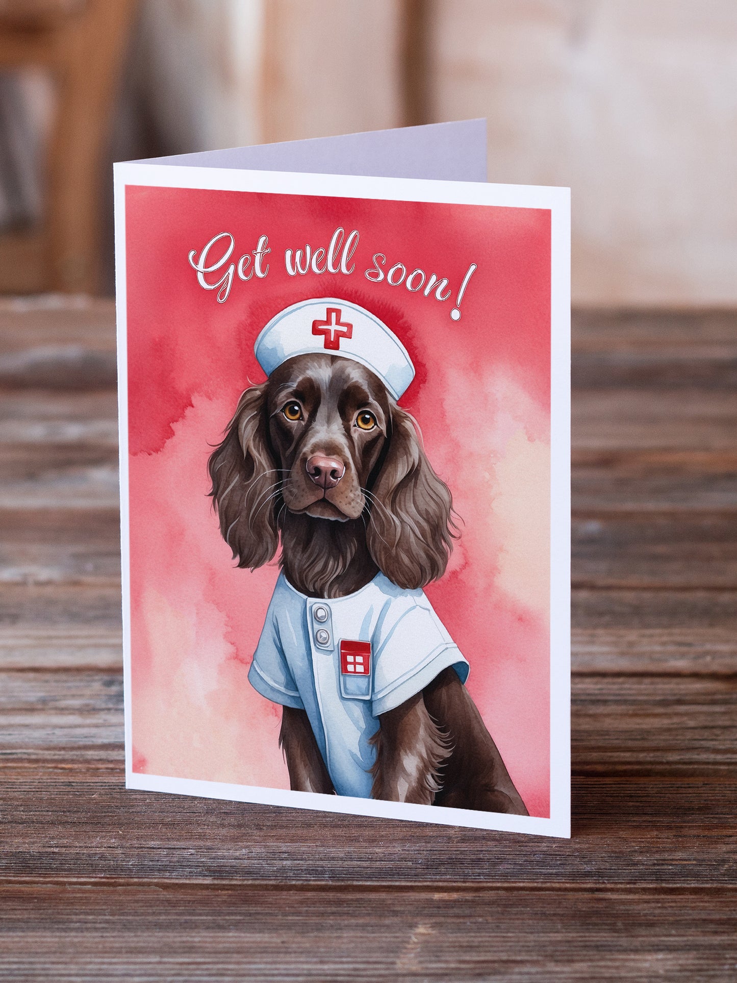 Boykin Spaniel Get Well Soon Greeting Cards Pack of 8