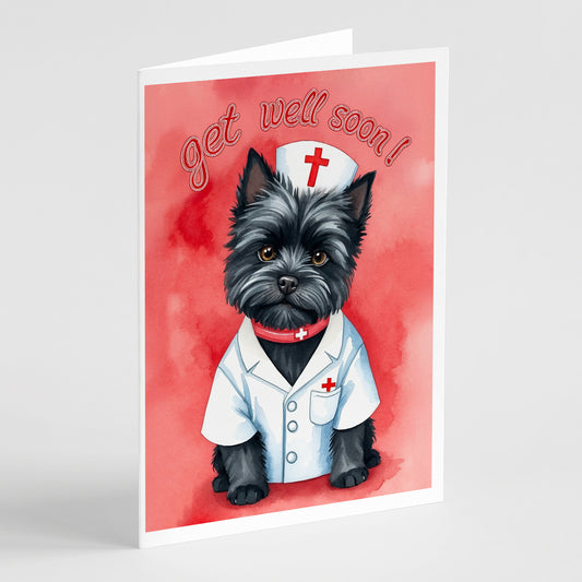 Buy this Black Cairn Terrier Get Well Soon Greeting Cards Pack of 8