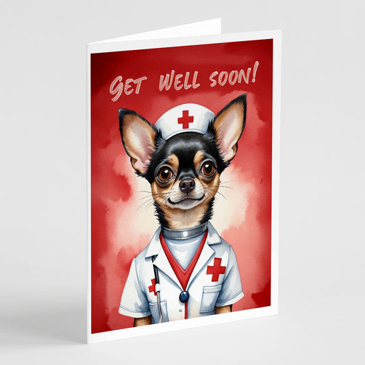 Buy this Black and Tan Chihuahua Get Well Soon Greeting Cards Pack of 8